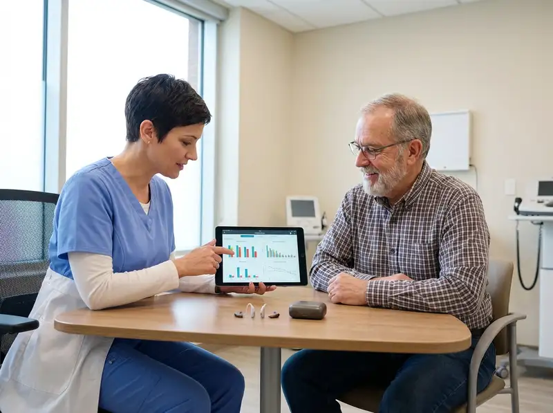 Hearing aid review and check-up services